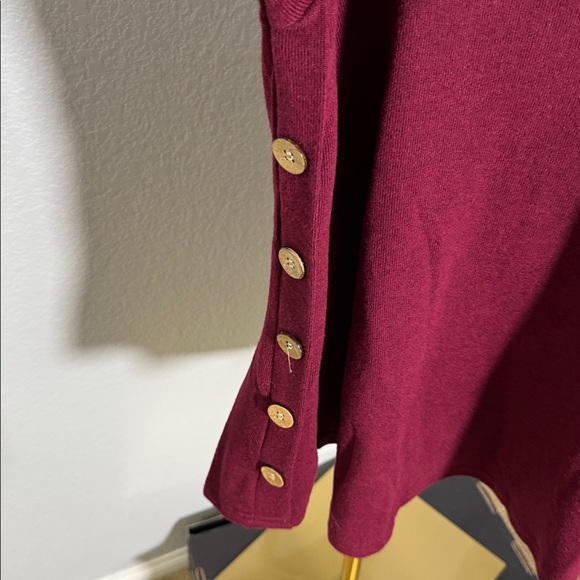 Plus Size Tops Women Long Sleeve Plain Solid Tunics-New - Picture 4 of 5